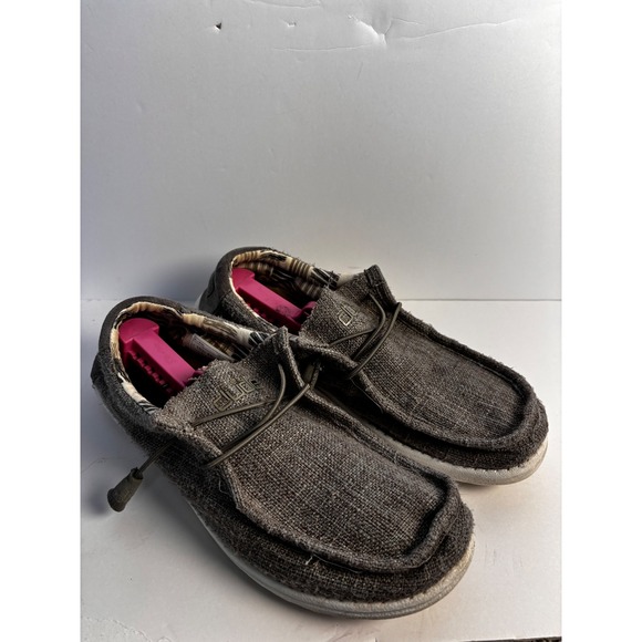 Hey Dude Wally Woven Loafers Slip On Casual Comfort Shoes Men's US 10 Smoke - Picture 1 of 8